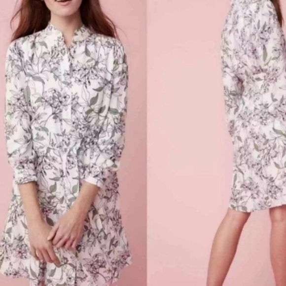 UNTUCKit (Size 12) Multicolored Floral Button Front Side Pockets "Hannah" Dress - Picture 1 of 16